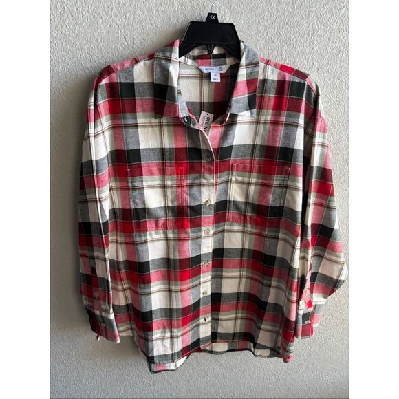 ❤️Old Navy Plaid Boyfriend Button Down Flannel Shirt 2X - Picture 1 of 6